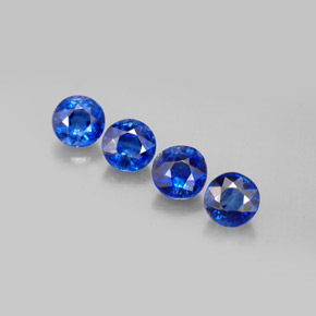 캐럿 천연 블루 카이아나이트 보석, 라운드 컷, 5.17 mm, VS