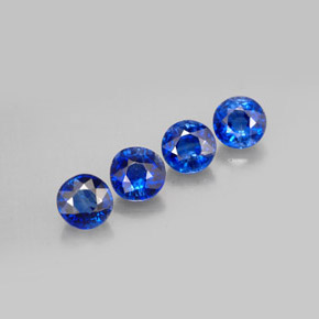 캐럿 천연 블루 카이아나이트 보석, 라운드 컷, 5.17 mm, VS