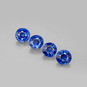 캐럿 천연 블루 카이아나이트 보석, 라운드 컷, 5.19 mm, VS