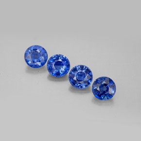 캐럿 천연 블루 카이아나이트 보석, 라운드 컷, 5.13 mm, VS