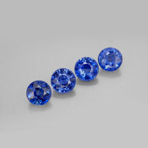 캐럿 천연 블루 카이아나이트 보석, 라운드 컷, 5.13 mm, VS