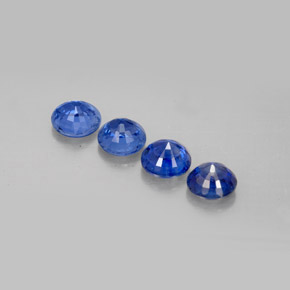 캐럿 천연 블루 카이아나이트 보석, 라운드 컷, 5.13 mm, VS
