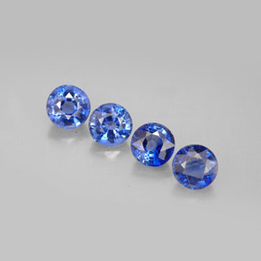 캐럿 천연 블루 카이아나이트 보석, 라운드 컷, 5.10 mm, VS