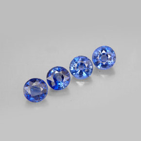 캐럿 천연 블루 카이아나이트 보석, 라운드 컷, 5.10 mm, VS