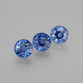 캐럿 천연 블루 카이아나이트 보석, 라운드 컷, 4.99 mm, VS