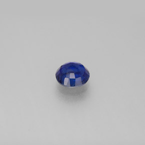 0.71캐럿 천연 딥 블루 카이아나이트, 라운드 컷, 5.40 mm, VS