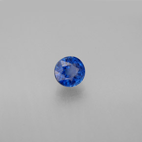 0.72캐럿 천연 블루 카이아나이트, 라운드 컷, 4.94 mm, VS