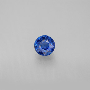 0.76캐럿 천연 블루 카이아나이트, 라운드 컷, 5.37 mm, VS