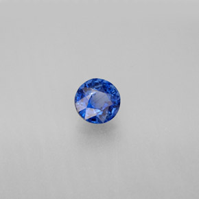 0.76캐럿 천연 블루 카이아나이트, 라운드 컷, 5.37 mm, VS