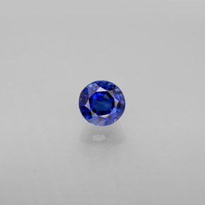 0.78캐럿 천연 블루 카이아나이트, 라운드 컷, 4.95 mm, VS