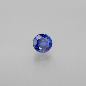 0.78캐럿 천연 블루 카이아나이트, 라운드 컷, 4.95 mm, VS