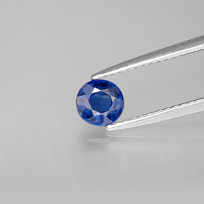 0.72캐럿 천연 블루 카이아나이트, 라운드 컷, 5.08 mm, VS