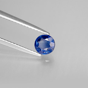 0.72캐럿 천연 블루 카이아나이트, 라운드 컷, 5.08 mm, VS