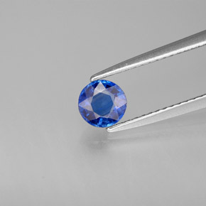 0.70캐럿 천연 블루 카이아나이트, 라운드 컷, 5.22 mm, VS