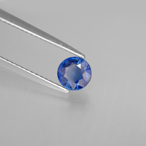 0.70캐럿 천연 블루 카이아나이트, 라운드 컷, 5.22 mm, VS