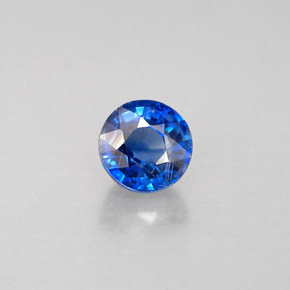0.78캐럿 천연 블루 카이아나이트, 라운드 컷, 5.09 mm, VS
