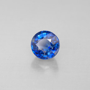 0.78캐럿 천연 블루 카이아나이트, 라운드 컷, 5.09 mm, VS