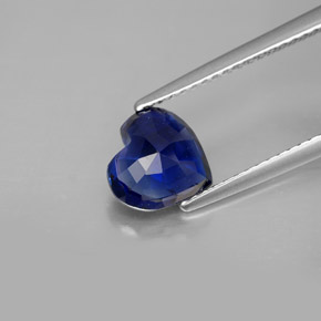 2.07캐럿 천연 블루 카이아나이트, 하트 모양, 7.9×7.7 mm, VS-SI