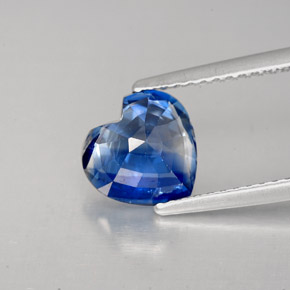 2.15캐럿 천연 블루 카이아나이트, 하트 모양, 7.9×7.7 mm, VS-SI