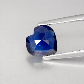 1.70캐럿 천연 블루 카이아나이트, 하트 모양, 8×7.7 mm, VS