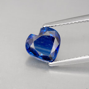 2.19캐럿 천연 블루 카이아나이트, 하트 모양, 8.1×8.1 mm, VS