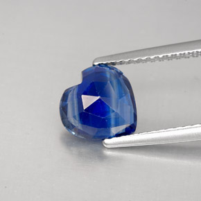 2.19캐럿 천연 블루 카이아나이트, 하트 모양, 8.1×8.1 mm, VS