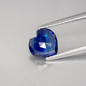 1.71캐럿 천연 블루 카이아나이트, 하트 모양, 7.9×7.7 mm, VS
