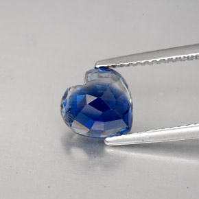 2.40캐럿 천연 블루 카이아나이트, 하트 모양, 8×7.9 mm, VS