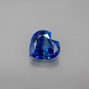 2.12캐럿 천연 블루 카이아나이트, 하트 모양, 8×7.8 mm, VS