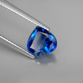 2.12캐럿 천연 블루 카이아나이트, 하트 모양, 8×7.8 mm, VS