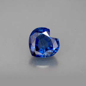 2.17캐럿 천연 블루 카이아나이트, 하트 모양, 7.8×7.6 mm, VS
