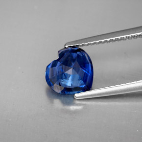 2.17캐럿 천연 블루 카이아나이트, 하트 모양, 7.8×7.6 mm, VS