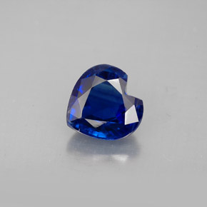2.20캐럿 천연 블루 카이아나이트, 하트 모양, 8×7.9 mm, VS