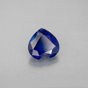 2.20캐럿 천연 블루 카이아나이트, 하트 모양, 8×7.9 mm, VS