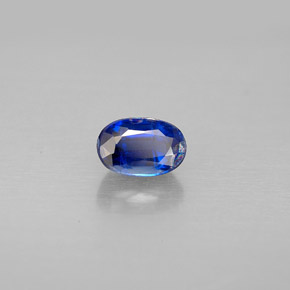 0.80캐럿 천연 블루 카이아나이트, 타원형 컷, 6.1×4.2 mm, VS