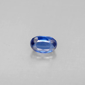 0.68캐럿 천연 블루 카이아나이트, 타원형 컷, 6.1×4.2 mm, VS