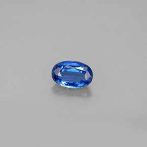 0.59캐럿 천연 블루 카이아나이트, 타원형 컷, 6.1×4 mm, VS