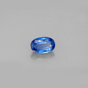 0.59캐럿 천연 블루 카이아나이트, 타원형 컷, 6.1×4 mm, VS