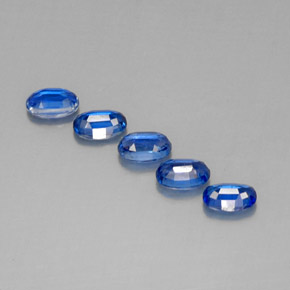 캐럿 천연 블루 카이아나이트 보석, 타원형 컷, 6×4.1 mm, VS