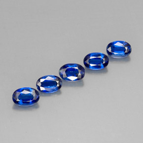 캐럿 천연 블루 카이아나이트 보석, 타원형 컷, 5.9×4 mm, VS