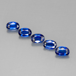 캐럿 천연 블루 카이아나이트 보석, 타원형 컷, 5.9×4 mm, VS