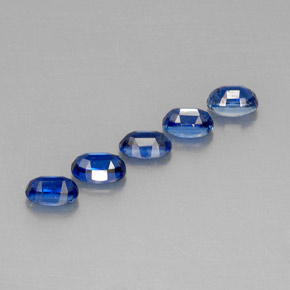 캐럿 천연 블루 카이아나이트 보석, 타원형 컷, 5.9×4 mm, VS