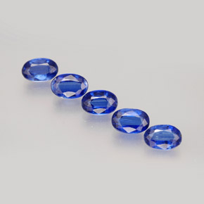 캐럿 천연 블루 카이아나이트 보석, 타원형 컷, 5.9×4.1 mm, VS