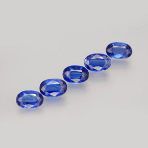 캐럿 천연 블루 카이아나이트 보석, 타원형 컷, 5.9×4.1 mm, VS