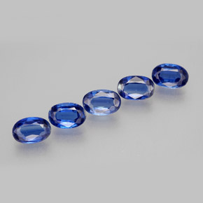 캐럿 천연 블루 카이아나이트 보석, 타원형 컷, 6×4 mm, VS