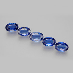 캐럿 천연 블루 카이아나이트 보석, 타원형 컷, 6×4 mm, VS