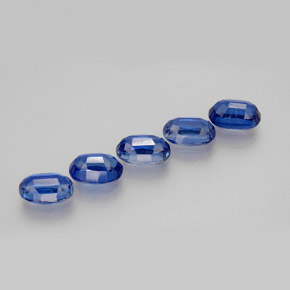 캐럿 천연 블루 카이아나이트 보석, 타원형 컷, 6×4 mm, VS