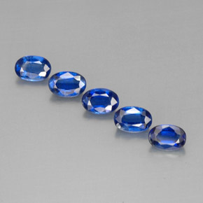 캐럿 천연 블루 카이아나이트 보석, 타원형 컷, 6.1×4.1 mm, VS