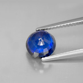 2.71캐럿 천연 블루 카이아나이트, 라운드 컷, 7.61 mm, VS-SI