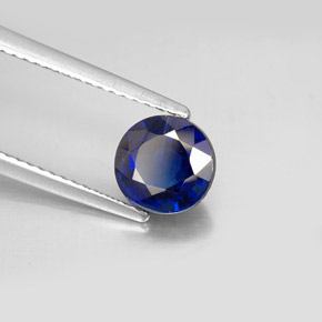 1.77캐럿 천연 블루 카이아나이트, 라운드 컷, 7.08 mm, VS-SI
